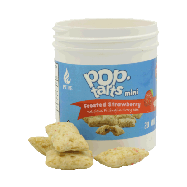 Pop Tarts Mini’s – THC Infused Frosted Strawberry Bites – 400mg | Herb Approach Canada