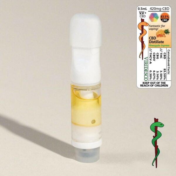 Viridesco – CBD Vape Cart – Pineapple Express 0.5ml | Herb Approach Canada