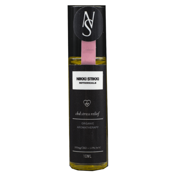 Nikki Stikki Botanicals – Organic Aromatherapy – CBD Stress Relief Roller 100mg CBD | Herb Approach Canada