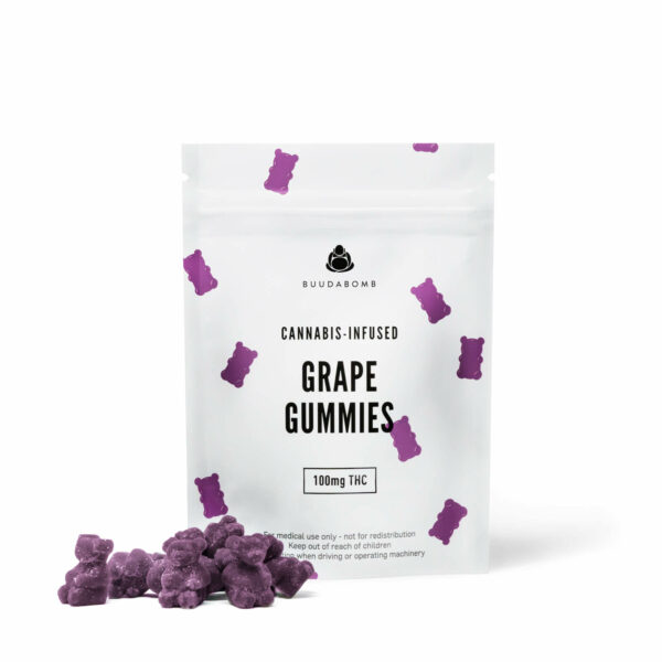 Buudabomb – Grape Gummies 100mg THC | Herb Approach Canada