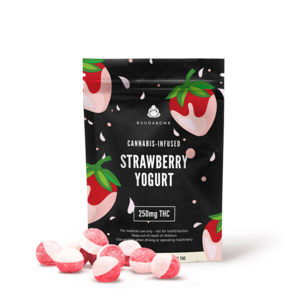 Buudabomb – Strawberry Yogurt Explosion – 250mg THC | Herb Approach Canada