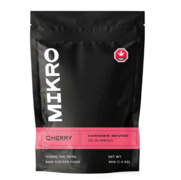 Mikro – THC Gummies – 100mg THC – Cherry | Herb Approach Canada