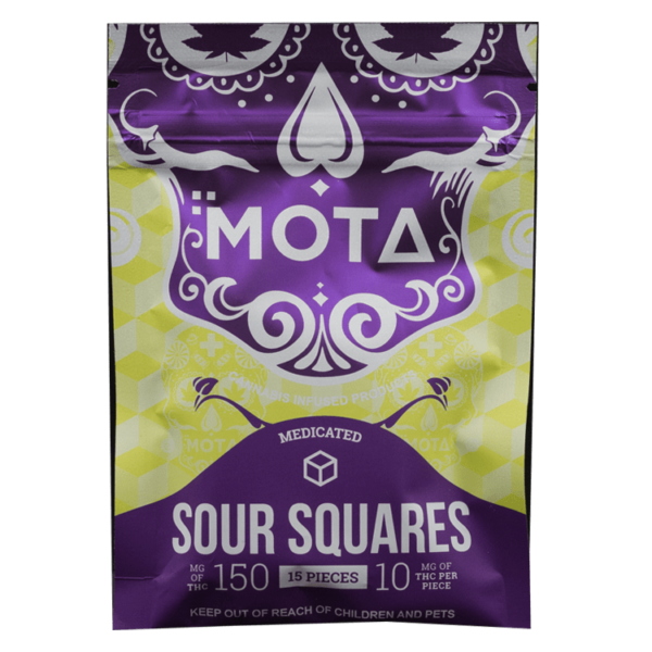 MOTA Edibles – Sour Squares – 150mg THC | Herb Approach Canada