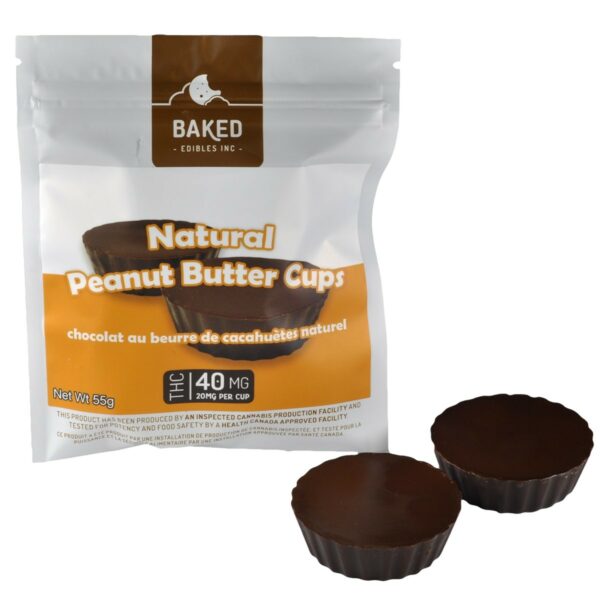 Baked Edibles – Chocolate Mini Peanut Butter Cups 40mg THC | Herb Approach Canada