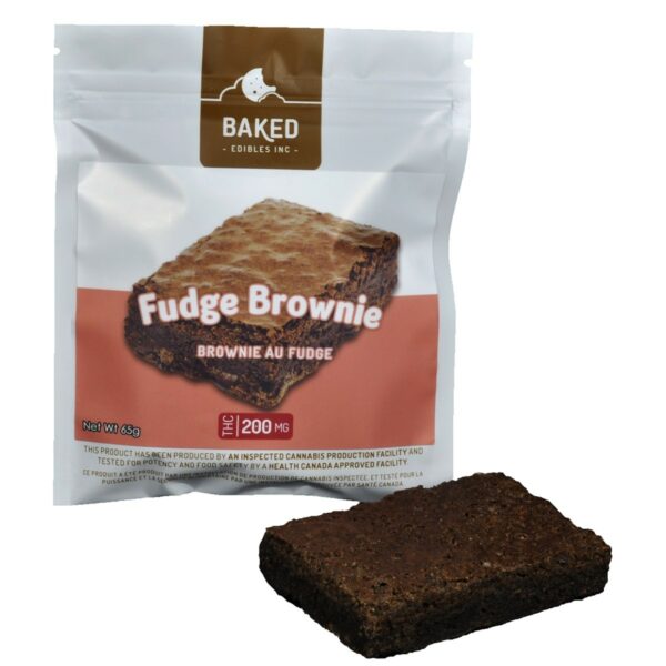 Baked Edibles – Fudge Brownie 200mg THC | Herb Approach Canada