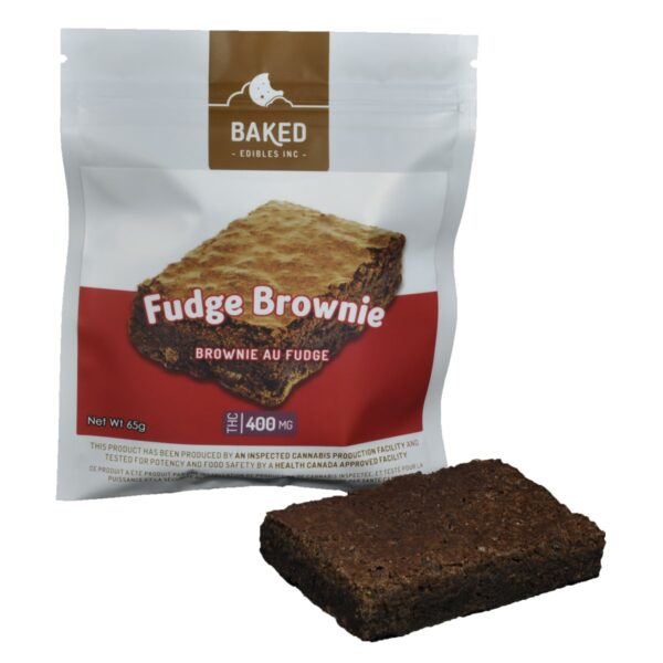 Baked Edibles – Fudge Brownie 400mg THC | Herb Approach Canada