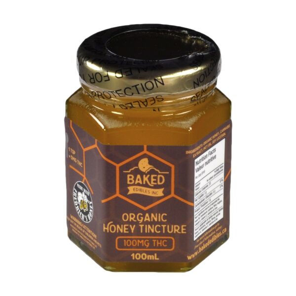 Baked Edibles – Organic Honey Tincture 100mg THC | Herb Approach Canada