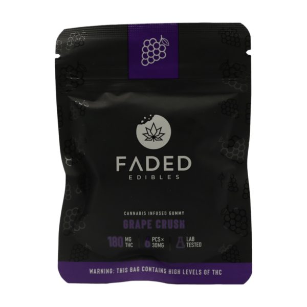 Faded Edibles – Grape Crush – 180mg | Herb Approach Canada