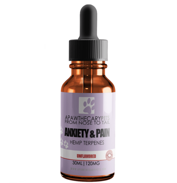 Apawthecary Pets – Anxiety & Pain Tincture – Unflavoured 120mg | Herb Approach Canada