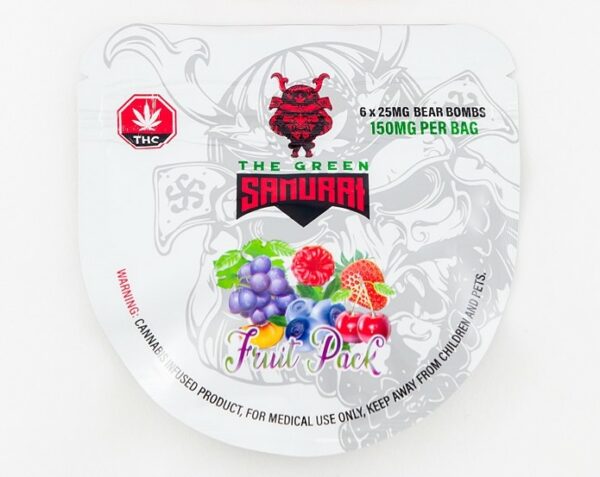 The Green Samurai – Fruit Pack Gummies – 150mg | Herb Approach Canada