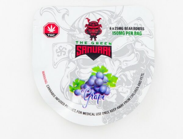 The Green Samurai – Grape Gummies – 150mg | Herb Approach Canada