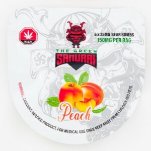 The Green Samurai – Peach Gummies – 150mg | Herb Approach Canada