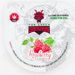 The Green Samurai – Raspberry Gummies – 150mg | Herb Approach Canada