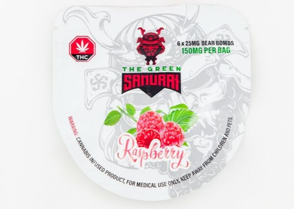 The Green Samurai – Raspberry Gummies – 150mg | Herb Approach Canada