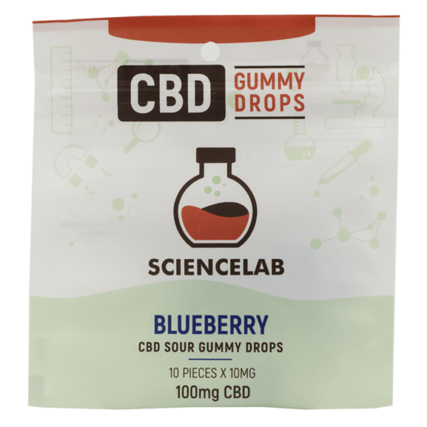 Sciencelab – CBD Sour Gummy Drops – Blueberry 100mg CBD | Herb Approach Canada