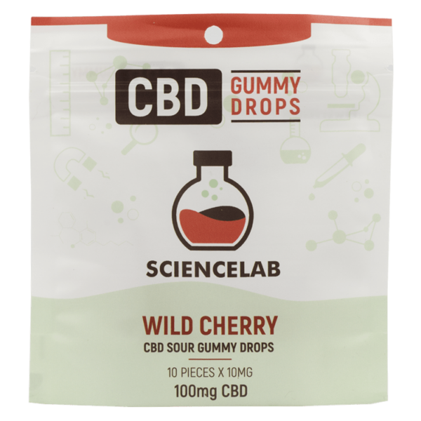 Sciencelab – CBD Sour Gummy Drops – Wild Cherry 100mg CBD | Herb Approach Canada