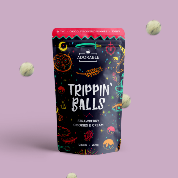 Adorable – Trippin’ Balls – Strawberry Cookies & Cream – 300mg | Herb Approach Canada