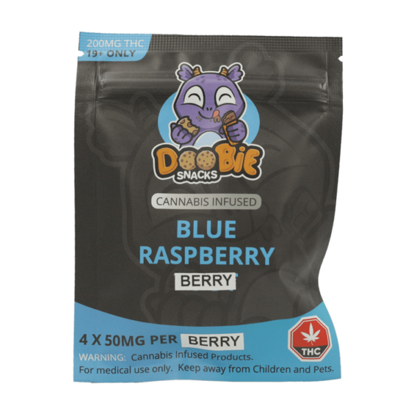 Doobie Snacks – Blue Raspberry – 200mg THC | Herb Approach Canada