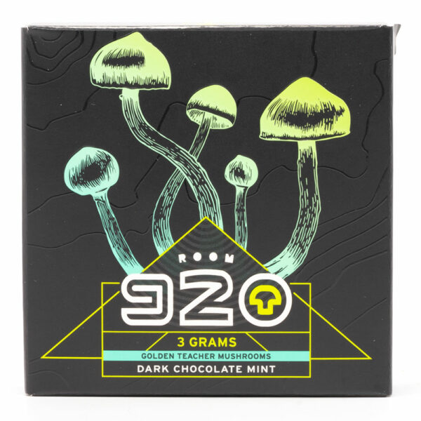 Room 920 – Mushroom Chocolate Bar – Dark Chocolate Mint – 3 grams | Herb Approach Canada