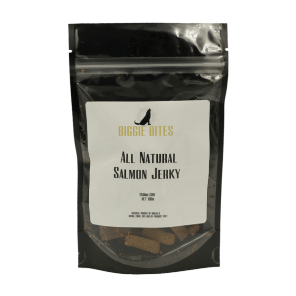 Biggie Bites – All Natural Salmon Jerky – 250mg CBD | Herb Approach Canada