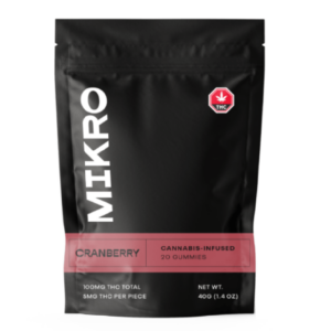 Mikro – THC Gummies – 100mg THC – Cranberry | Herb Approach Canada