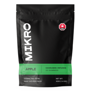 Mikro – THC Gummies – 100mg THC – Apple | Herb Approach Canada