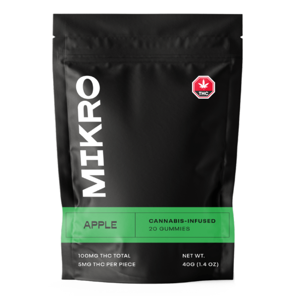 Mikro – THC Gummies – 100mg THC – Apple | Herb Approach Canada