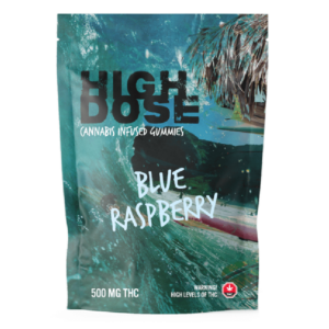 High Dose – cannabis Infused Gummies – Blue Raspberry – 1000mg/1500mg | Herb Approach Canada