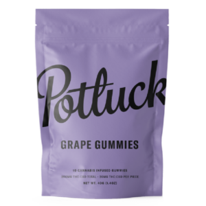 Potluck Extracts – Grape Gummies (1:1) – 100mg THC / 100mg CBD | Herb Approach Canada