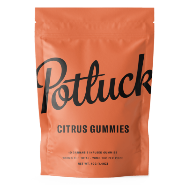 Potluck Extracts – Citrus Gummies – 200mg THC | Herb Approach Canada