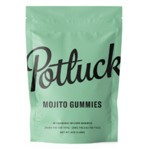 Potluck Extracts – Mojito Gummies (1:1) – 100mg THC / 100mg CBD | Herb Approach Canada