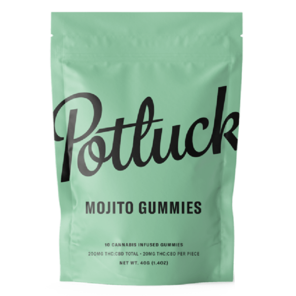 Potluck Extracts – Mojito Gummies (1:1) – 100mg THC / 100mg CBD | Herb Approach Canada