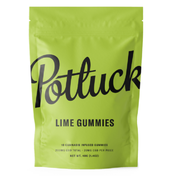 Potluck Extracts – Lime Gummies (CBD) – 200mg | Herb Approach Canada