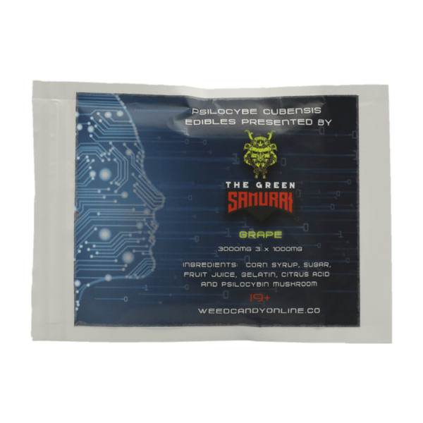 The Green Samurai – Shroom Gummies – Grape – 3g | Herb Approach Canada